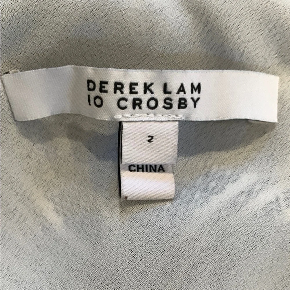 Derek Lam 10 Crosby Women's Striped Top - Navy and White size 2 - Picture 4 of 4